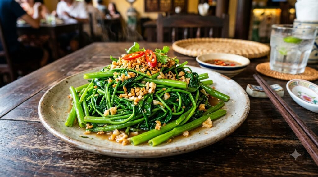 rau muống xào tỏi - tổng quan và chuẩn bị