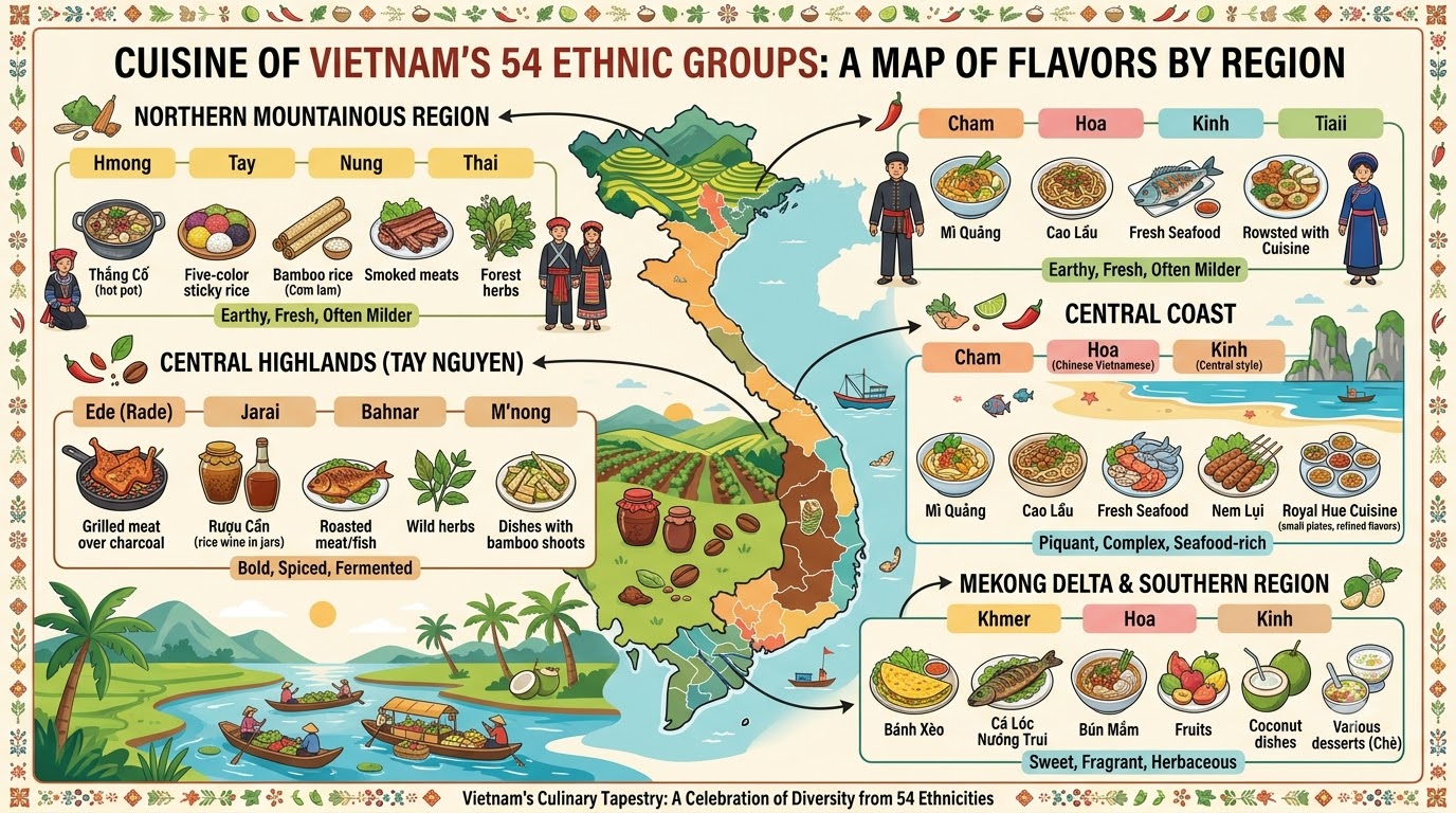 ẩm thực 54 dân tộc Việt Nam - tổng quan và chuẩn bị ẩm thực 54 dân tộc Việt Nam - tổng quan và chuẩn bị