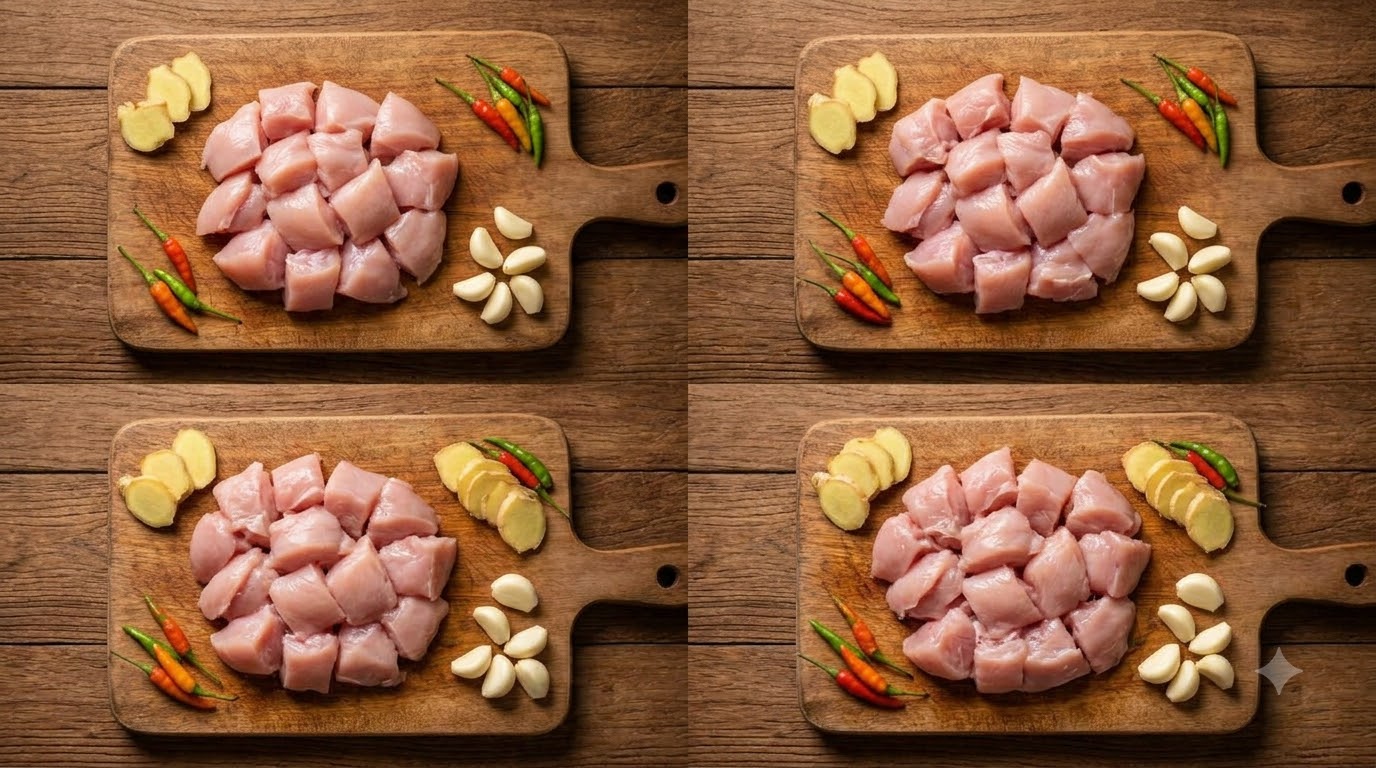 gà rang gừng - kết quả thành phẩm
