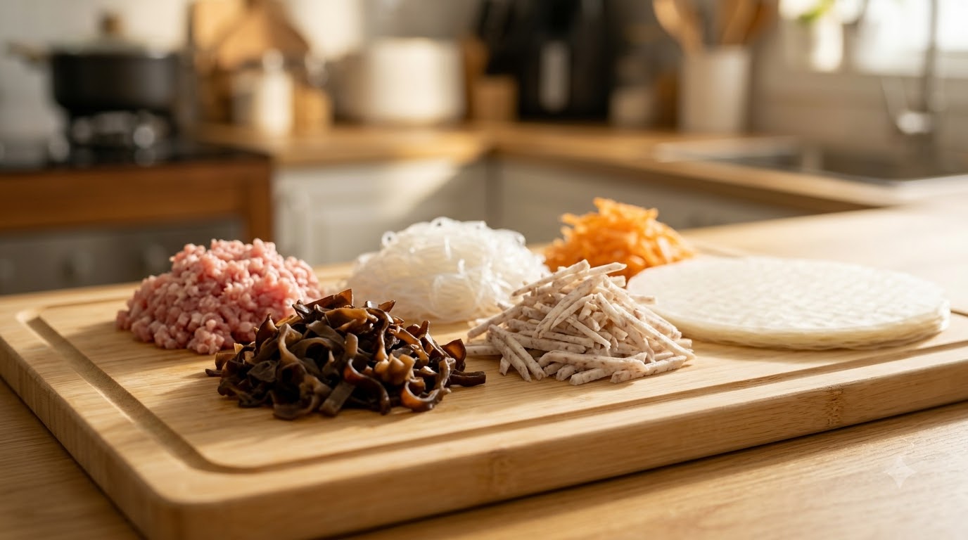 cách làm chả giò - các bước thực hiện chi tiết