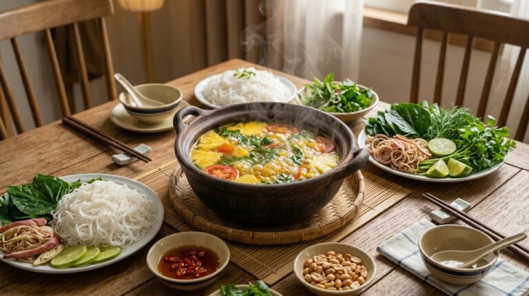 cách nấu lẩu cá tầm - hướng dẫn