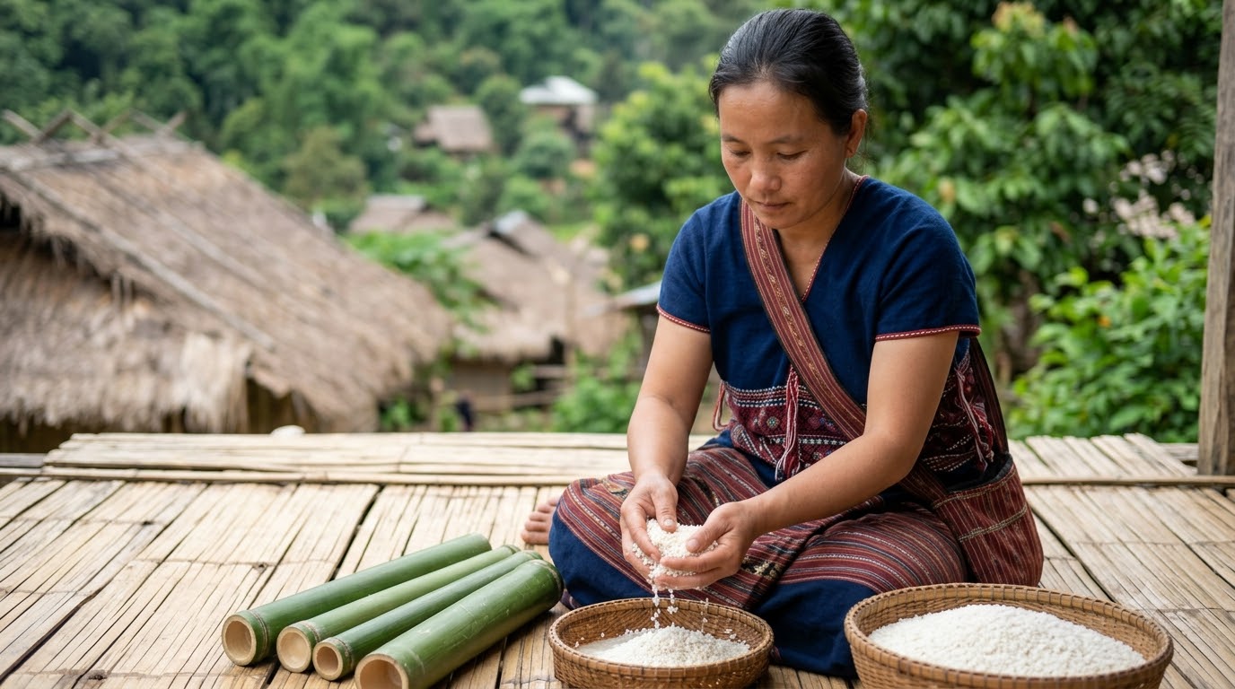 cơm lam - các bước thực hiện chi tiết