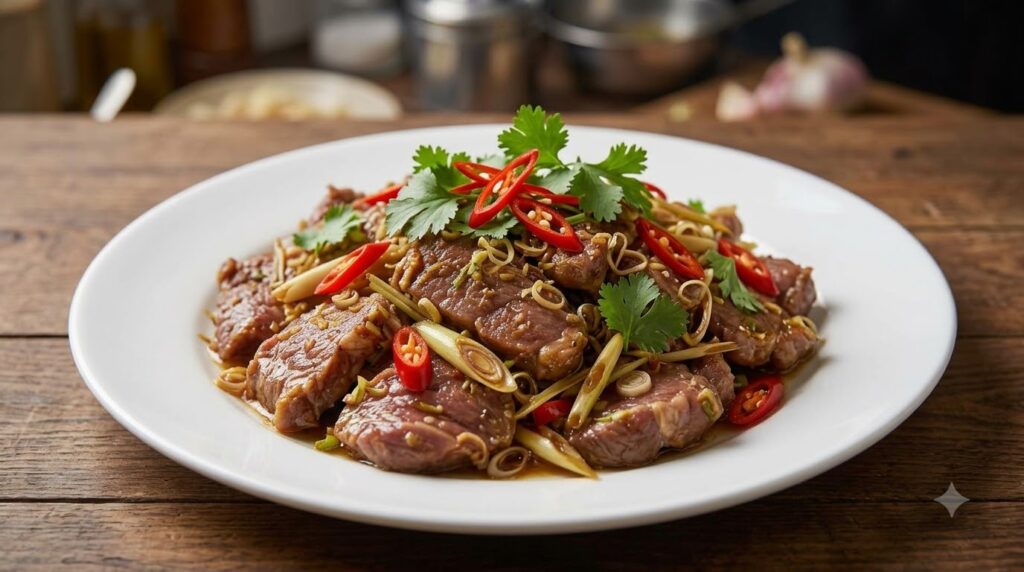 heo rừng xào sả ớt - hướng dẫn