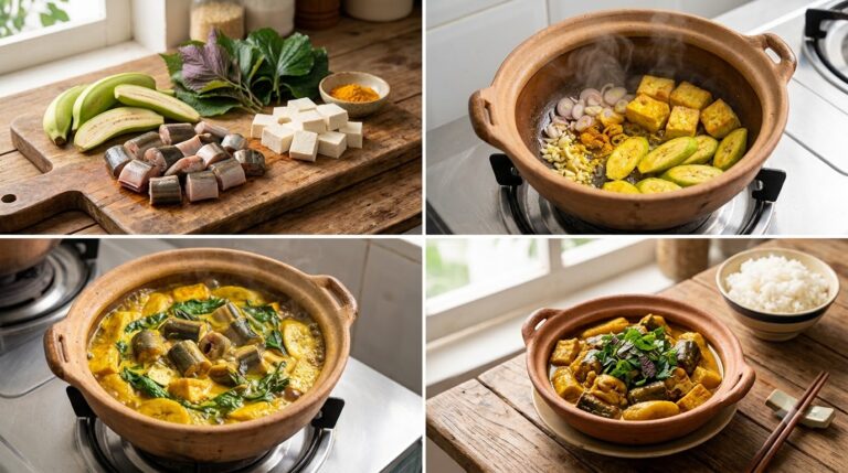 lươn om chuối đậu - hướng dẫn