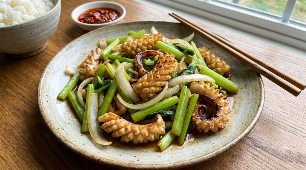 mực xào - tổng quan và chuẩn bị