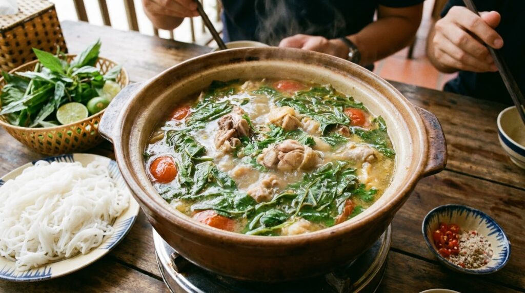 Review Nồi Lẩu Gà Lá Giang Vị Chua Thanh Cay Nồng: Đậm Chất Dân Dã Miền Tây 1 lẩu gà lá giang - tổng quan và chuẩn bị