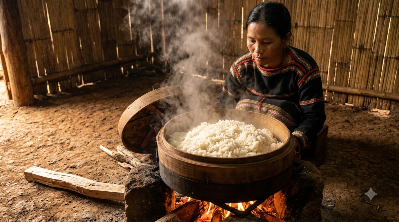 rượu cần Tây Nguyên - các bước thực hiện chi tiết
